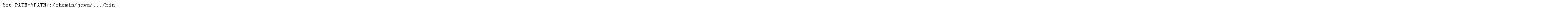 Zone de Texte: Set PATH=%PATH%;/chemin/java/.../bin